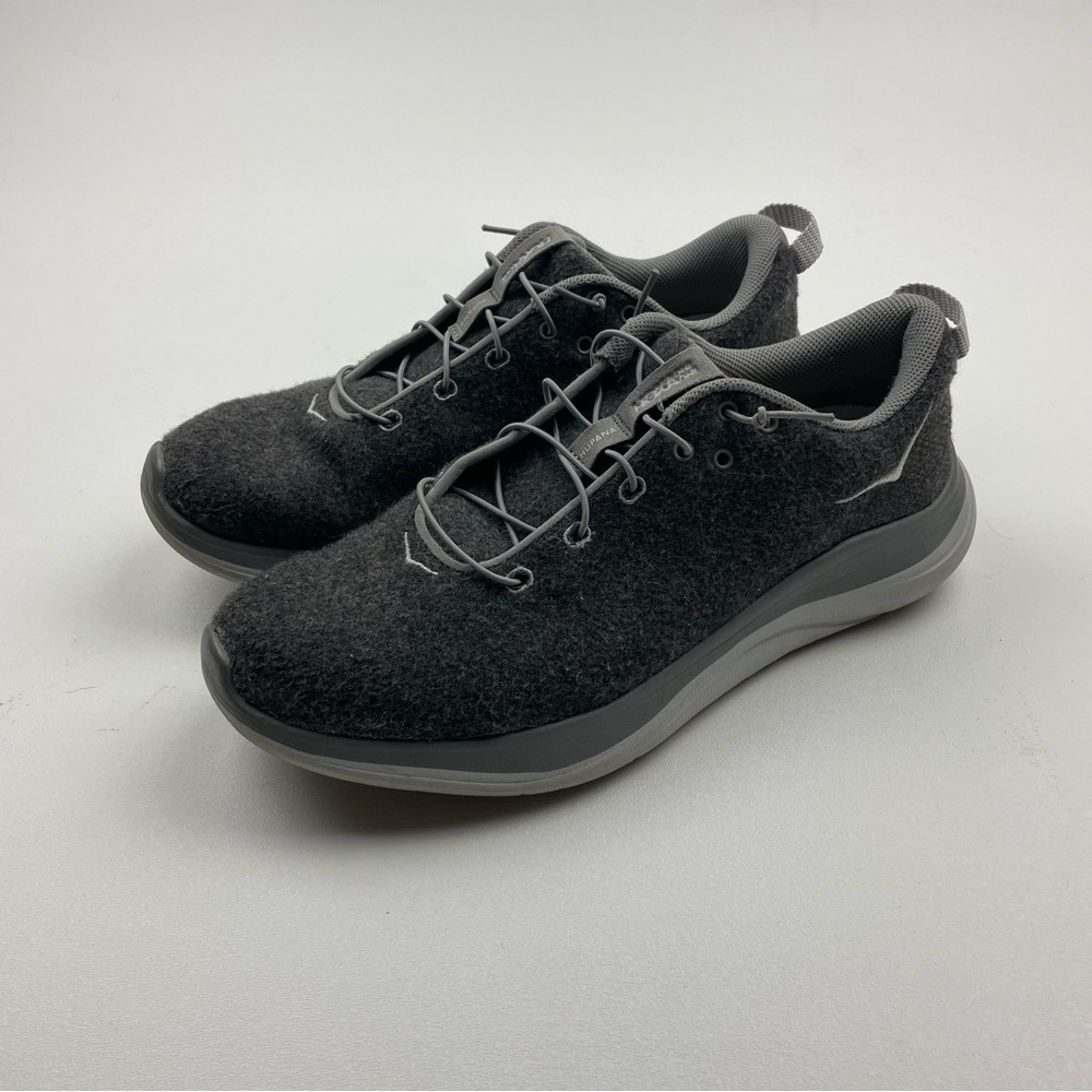 Hoka One One Hupana Flow Wool Women's Size 7.5 Running Shoes Gray